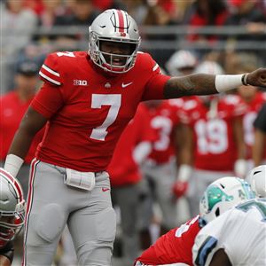 In this Sept. 22, 2018 photo, Ohio State quarterback Dwayne Haskins plays against Tulane.