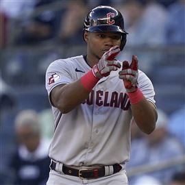 Cleveland Guardians fans react to Oscar Gonzalez's walk off home run  against the Tampa Bay Rays