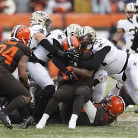 Myles Garrett disciplined to open Browns loss to New Orleans Saints