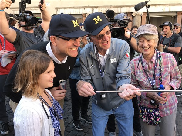 Michigan coach Jim Harbaugh names his newborn boy after his