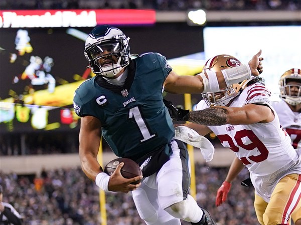 Jalen Hurts, Eagles soar into Super Bowl with rout of 49ers in NFC  championship