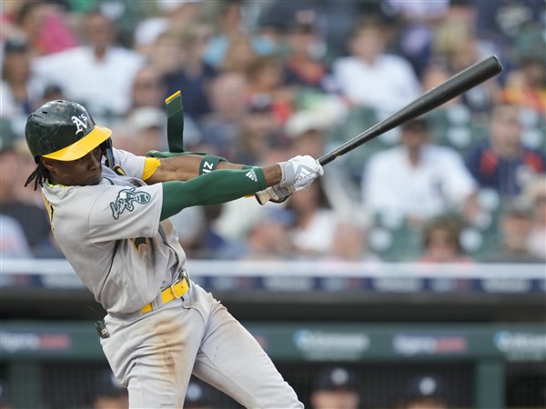 Oakland Athletics Esteury Ruiz Walks Back Editorial Stock Photo