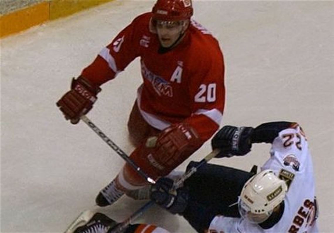 Ian at Hockey Fights Cancer night!