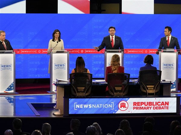 GOP debate field asked about Trump, though most of the attacks focused ...