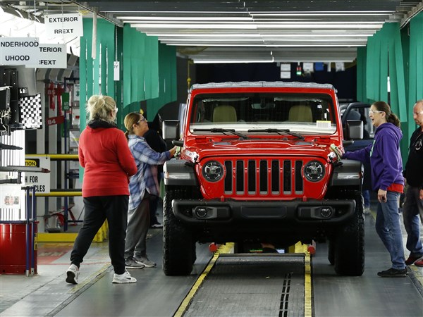 Jeep plant pauses production of Wranglers, Gladiators | The Blade