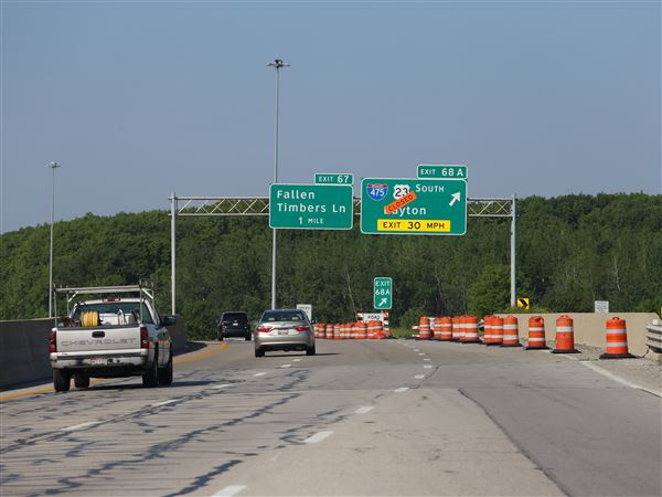 U.S. 24 ramps to southbound I-475/U.S. 23 remain closed for holiday weekend