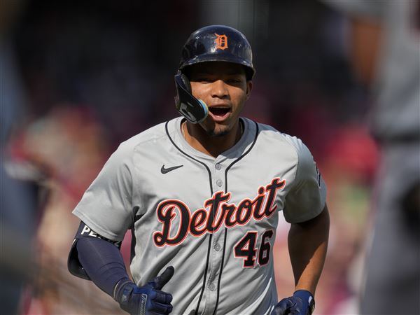 Perez slams two-run homer, Tigers rally to beat Reds 5-4