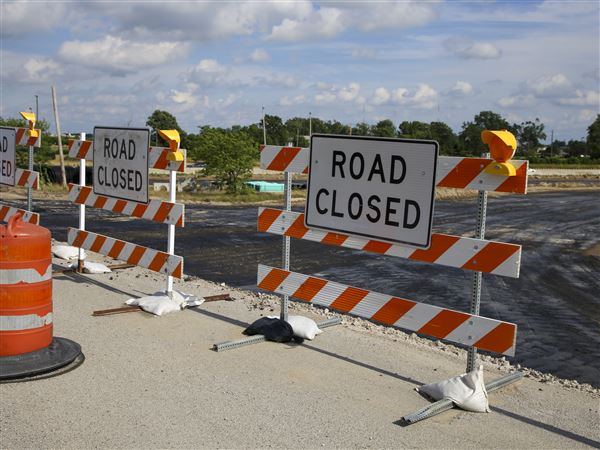 Road work to close street, intersection